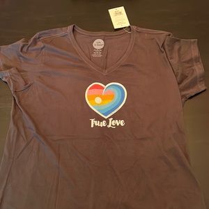 NWT Life is good True love tshirt XL
